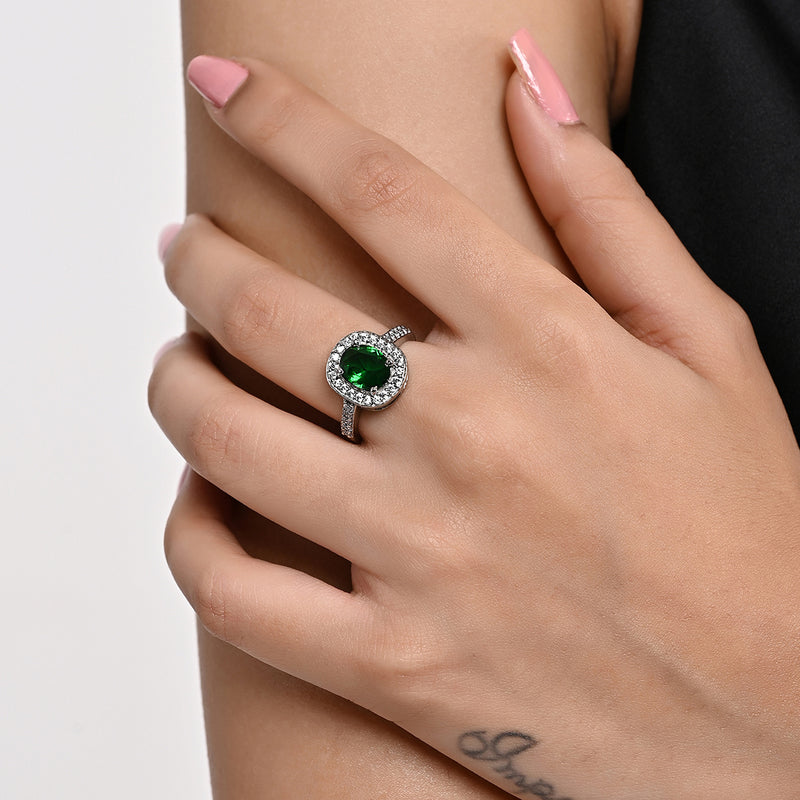 Buy Natural Columbian Emerald Ring GIA 1.84 Carat Diamond Accent14k White  Gold 2.52 tgw Online | Arnold Jewelers